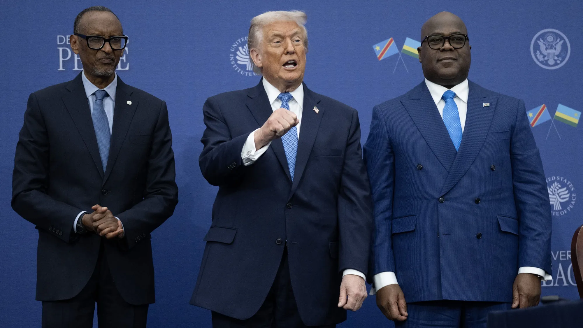 Donald Trump with African officials