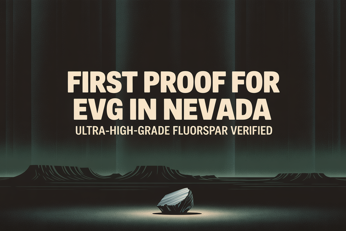 EVG Lands Ultra-High-Grade Fluorspar in Nevada